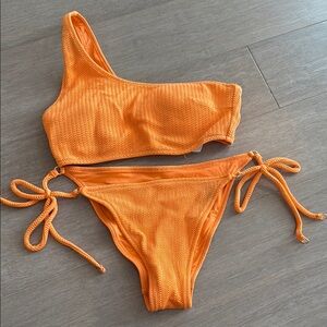 Chic Orange One-Shoulder Seafolly Bikini Size L
